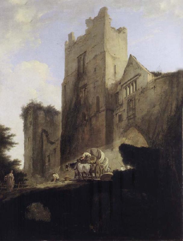 William Hodges View of Part of Ludlow Castle in Shropshire oil painting image
